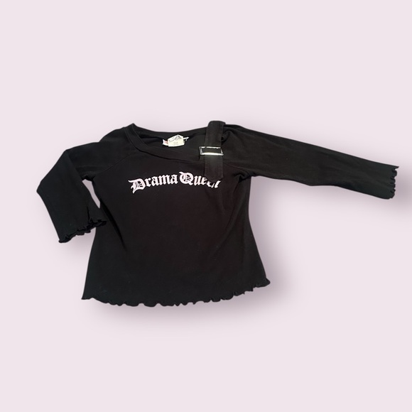 Lily Bleu Other - Vintage Girls Lily Bleu Drama Queen Black And Pink L/S With Buckle Detail